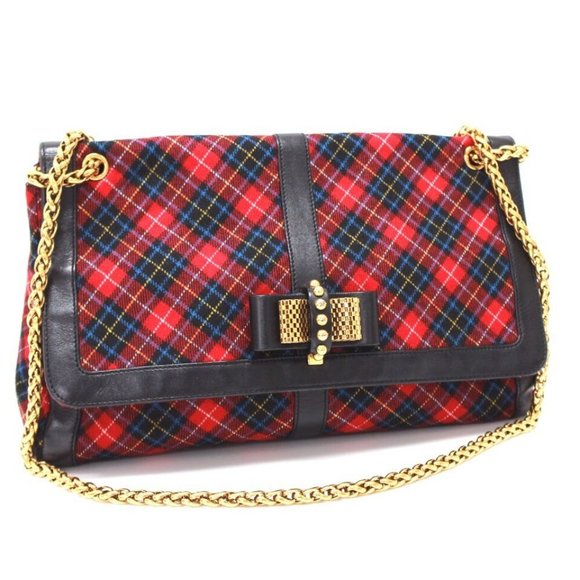 Christian Louboutin Handbags - CHRISTIAN LOUBOUTIN Sweet Charity Checkered Shoulder Bag Red